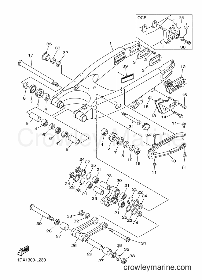 2012 Dirt Bike WR450F - WR450F (1DX1) [010] - REAR ARM