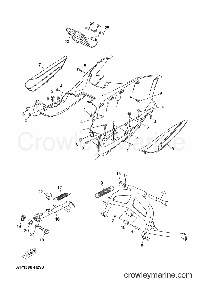 2012 Scooter YP125R - YP125R (2AB6) [010] - STAND & FOOTREST