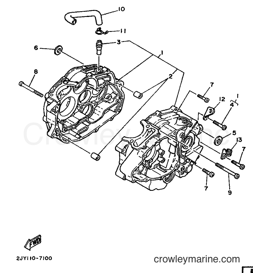1991 Dirt Bike TW200E - TW200E (3AWA) [010] - CRANKCASE