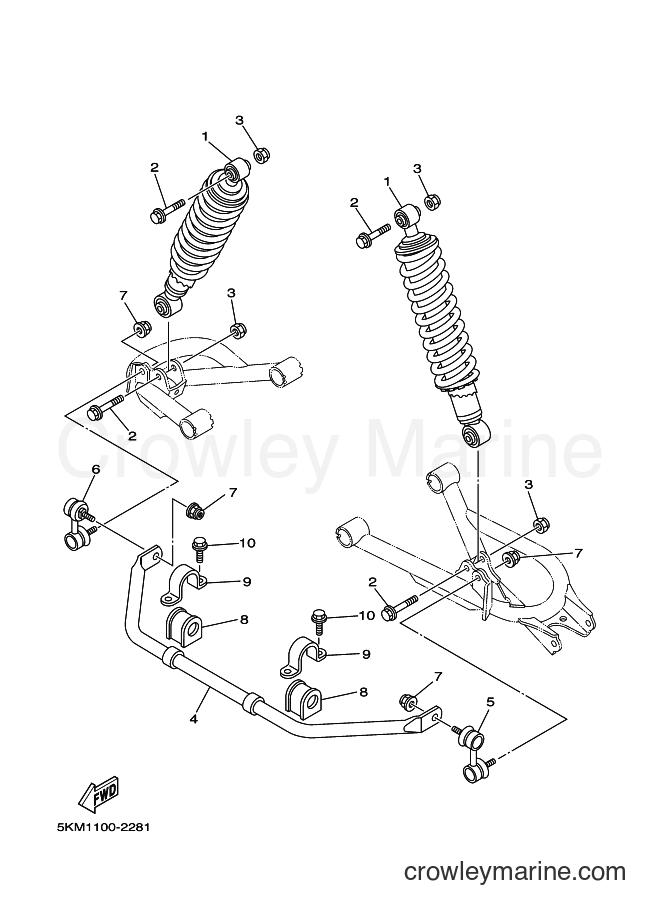 2007 ATV YFM660FWA - YFM660FWA (2C6U) [010] - REAR SUSPENSION