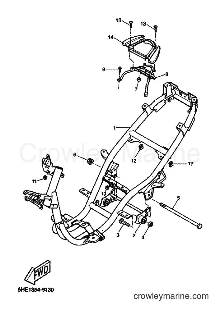 Yamaha Motors YQ50L (5KF7) [010] - FRAME