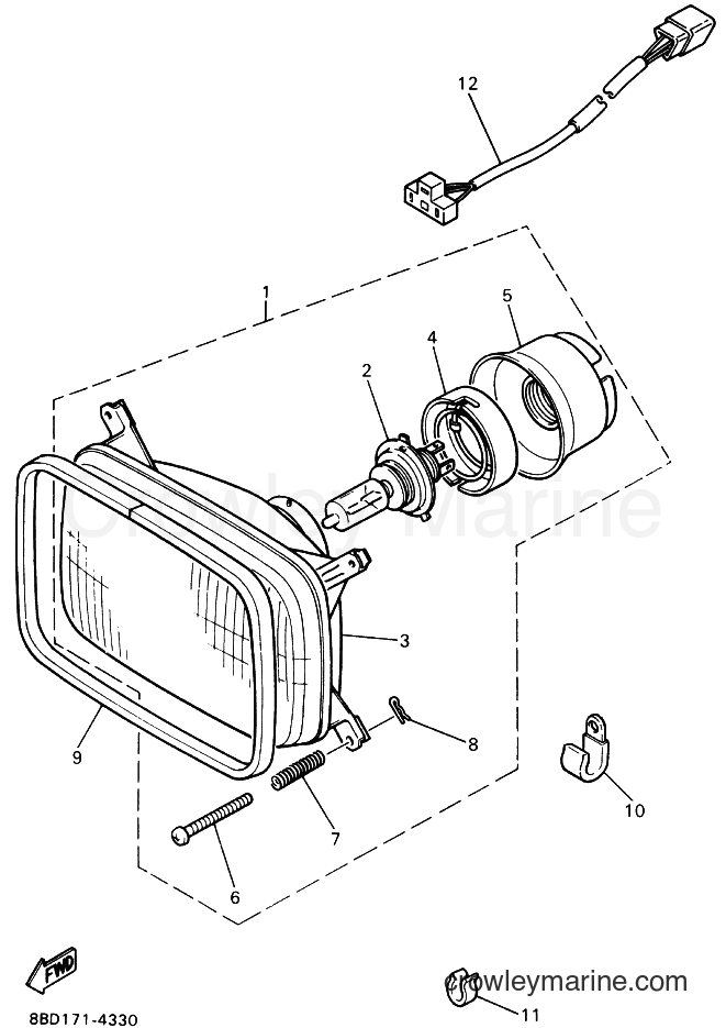 Yamaha Motors BR250T (8BD2) [999] - HEADLIGHT