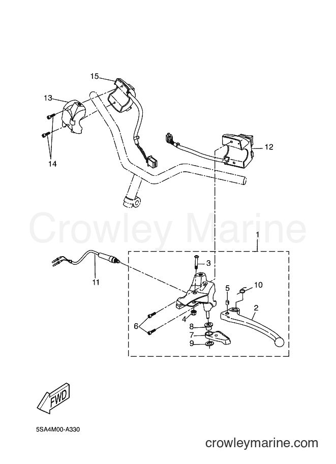 Yamaha Motors CW50L (5SA4) [020] - HANDLE SWITCH & LEVER