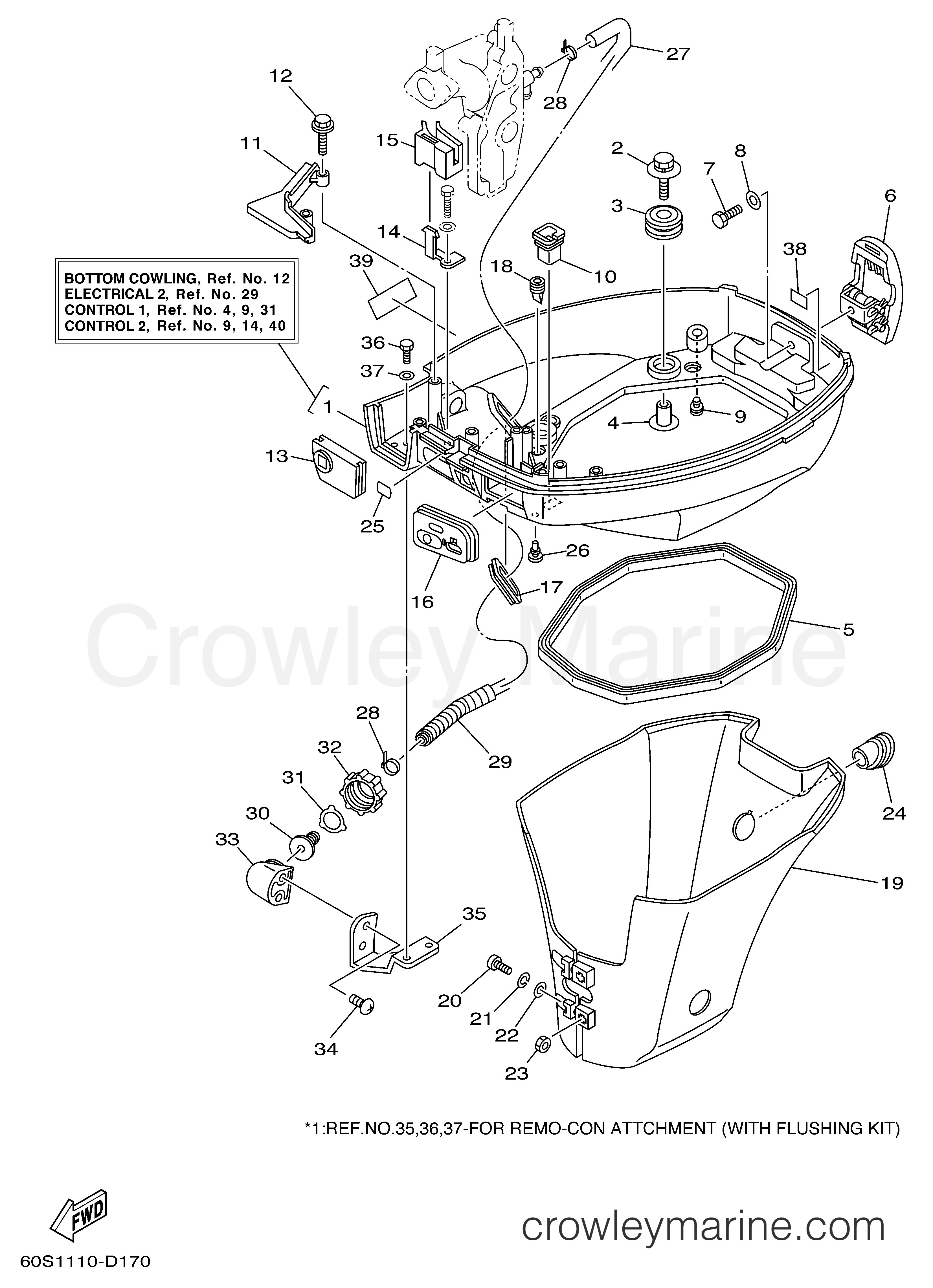 Yamaha Motors T8PXRD - BOTTOM COWLING