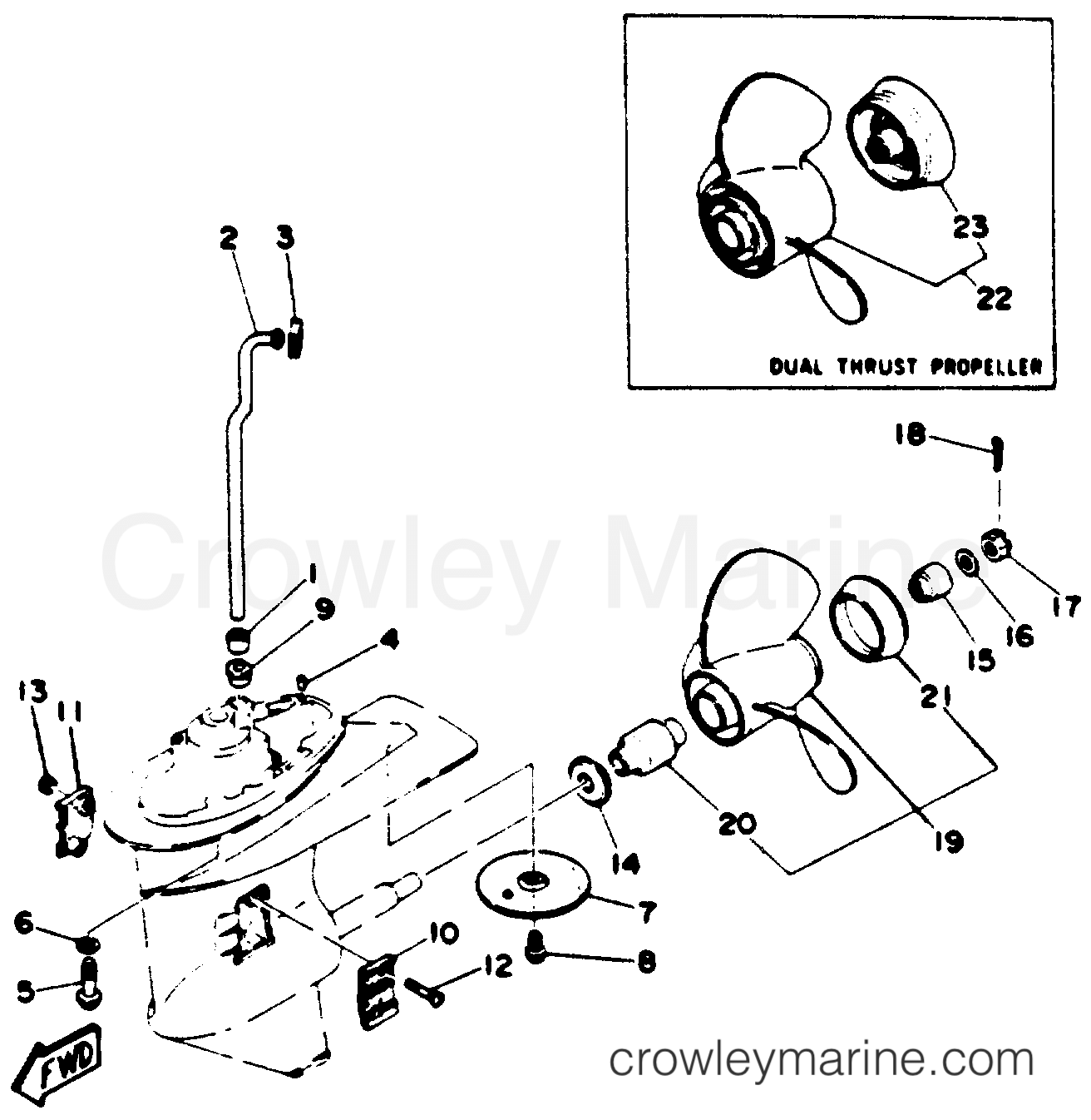 Yamaha Motors 25ELHR - LOWER DRIVE 2