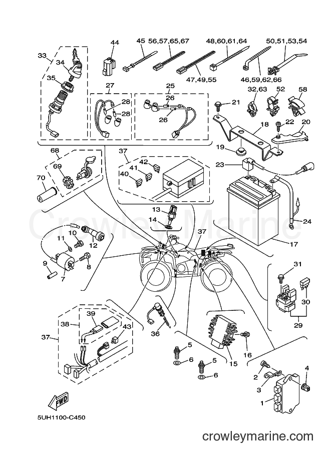 2004 ATV YFM350FWA - YFM350FWA (5UH2) [010] - ELECTRICAL 1