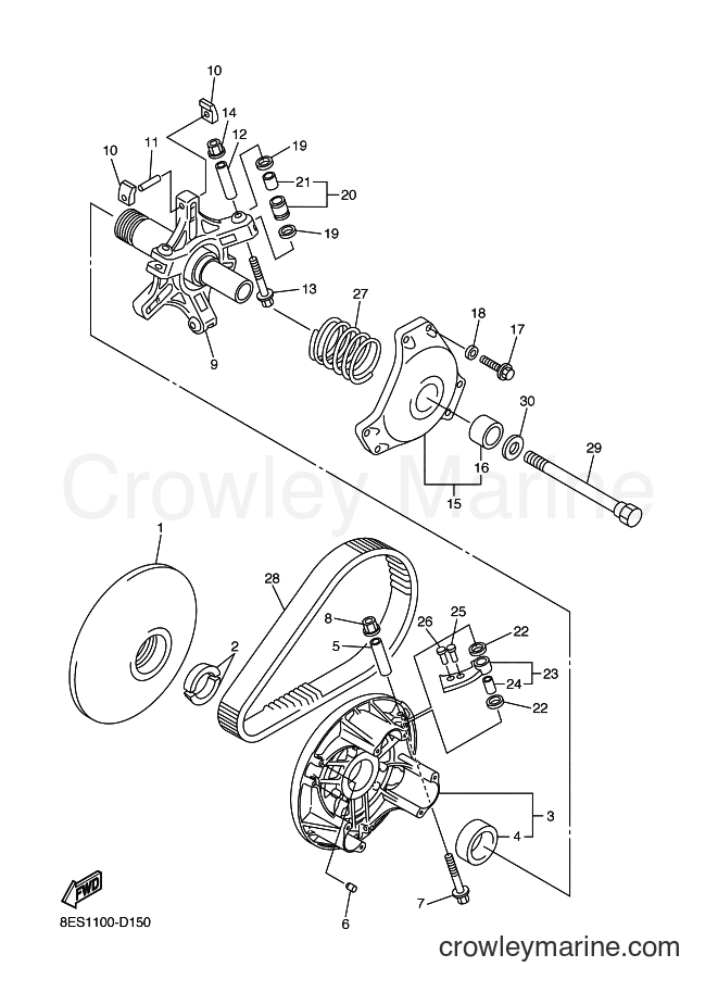 2005 Snowmobile RS10ST - RS10ST (8FL1) [020] - PRIMARY SHEAVE