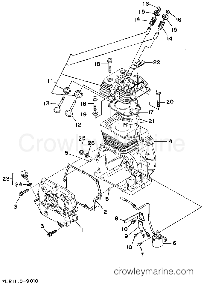 Yamaha Motors YG400D - CYLINDER - CRANKCASE