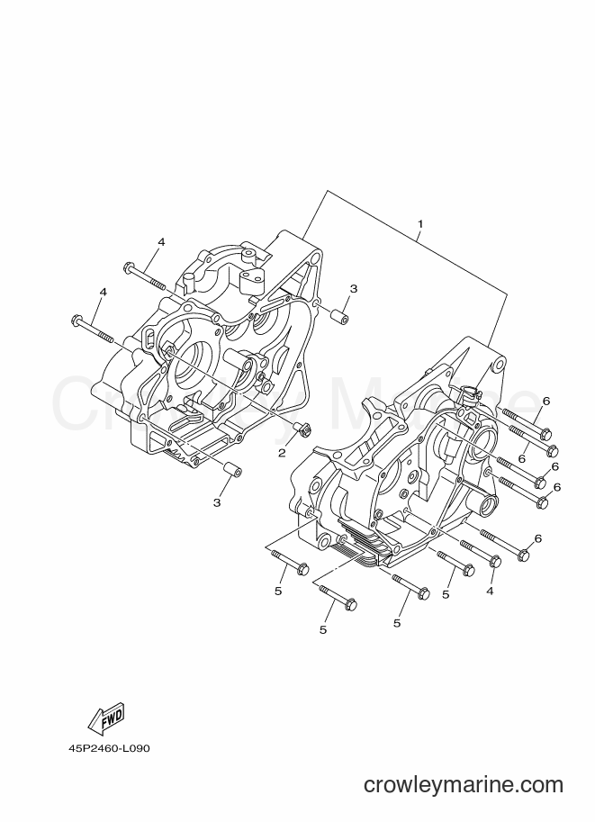 2012 Street Bike FZ16 - FZ16 (45P2) [010] - CRANKCASE