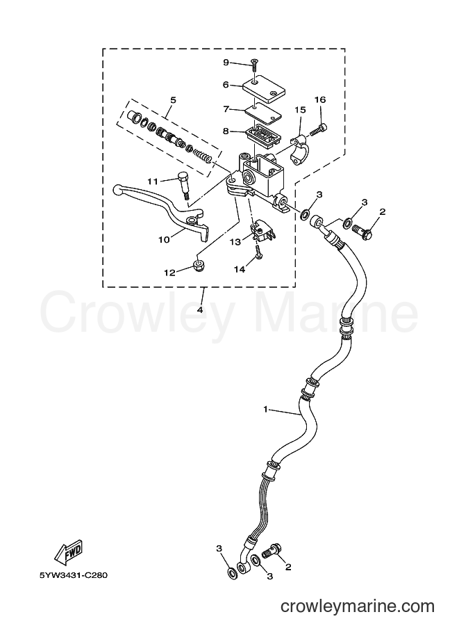 2006 Scooter JCA-110E - JCA-110E (5YWE) [010] - FRONT MASTER CYLINDER