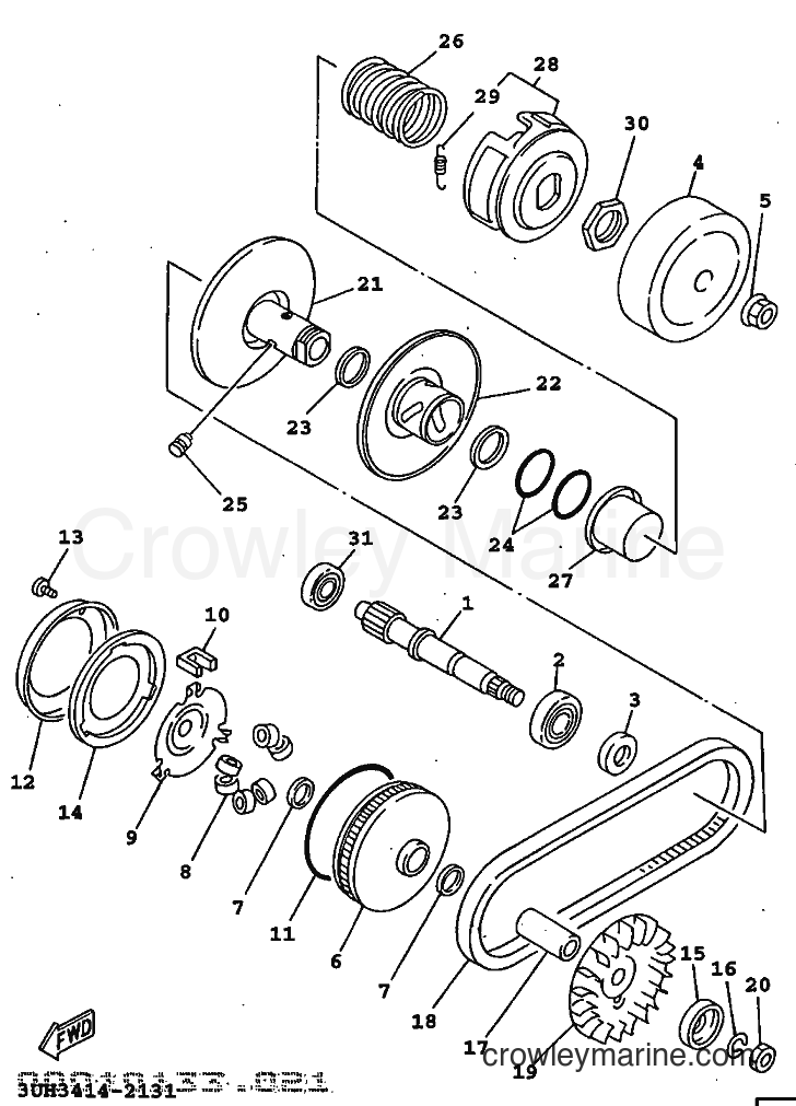 1997 Scooter XC150LC - XC150LC (5EE1) [999] - CLUTCH