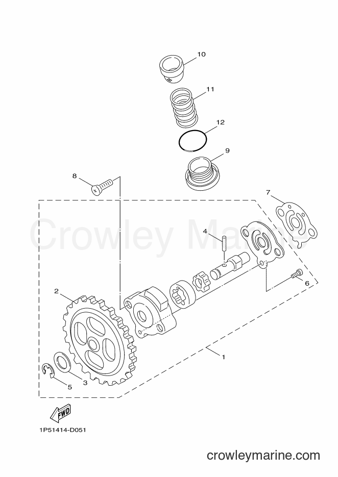 2012 Scooter YW125 - YW125 (37D4) [010] - OIL PUMP