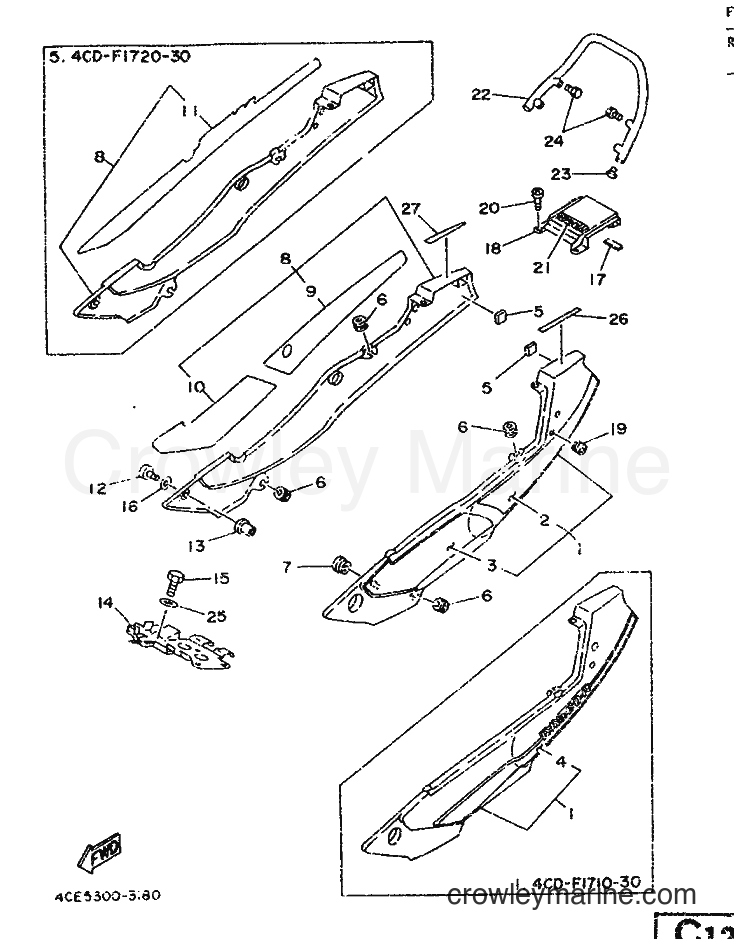 Yamaha Motors RD350 (4CE5) [999] - SIDE COVER