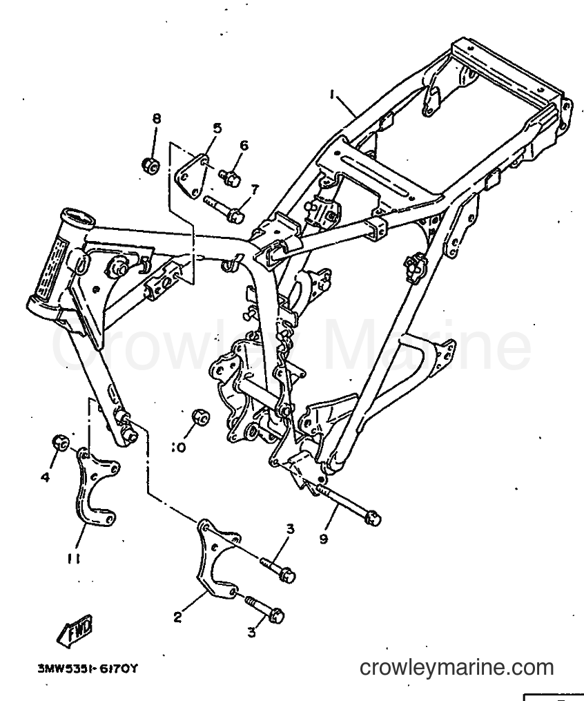 1996 Street Bike SR125 - SR125 (3MW5) [999] - FRAME