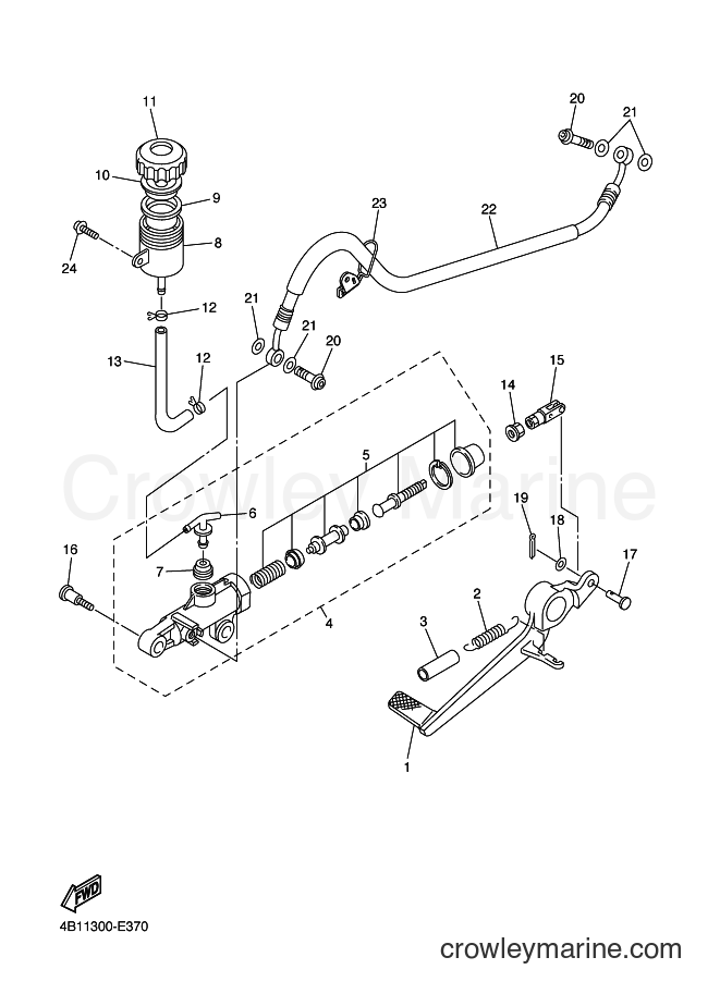 Yamaha Motors YZF-R1S (4B11) [050] - REAR MASTER CYLINDER