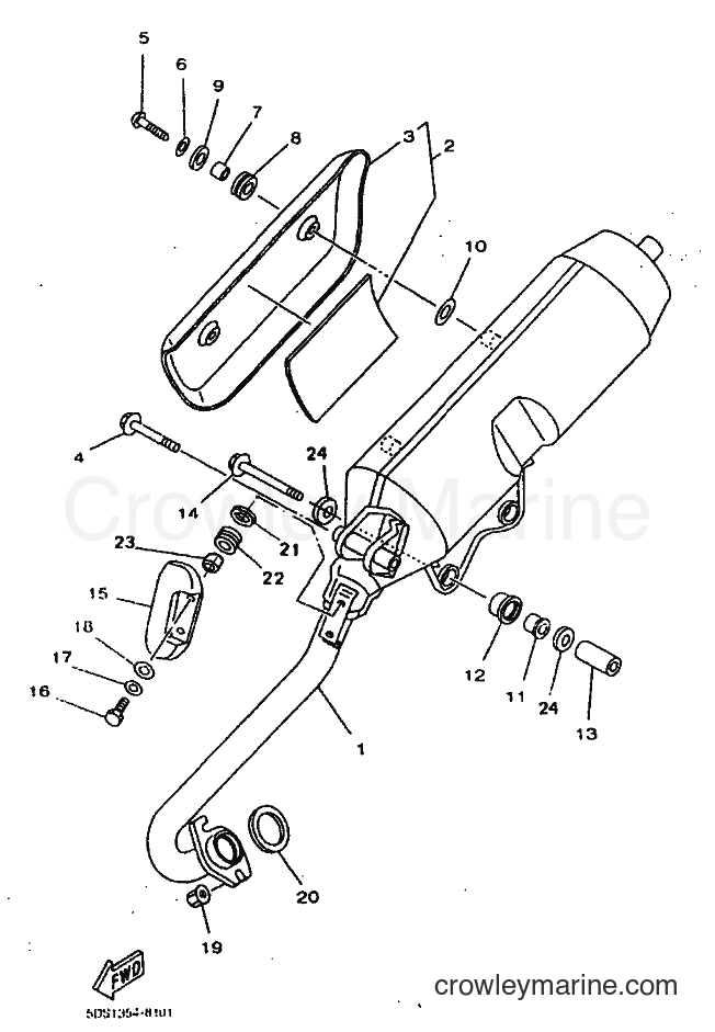 1999 Scooter YP125E - YP125E (5DS6) [010] - EXHAUST