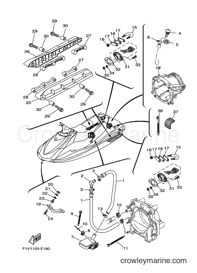 Yamaha Motors VX700-E (F1V1) [010] - HULL & DECK