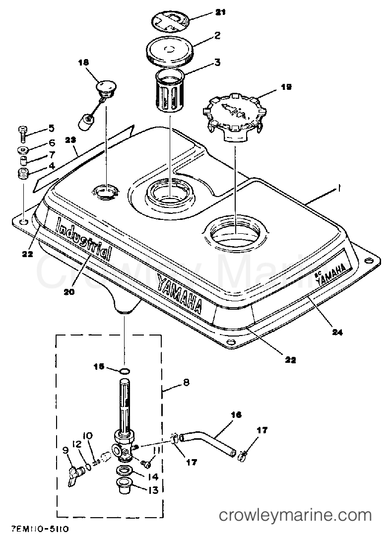 Yamaha Motors EC5000DVE - FUEL TANK EC5000DV E