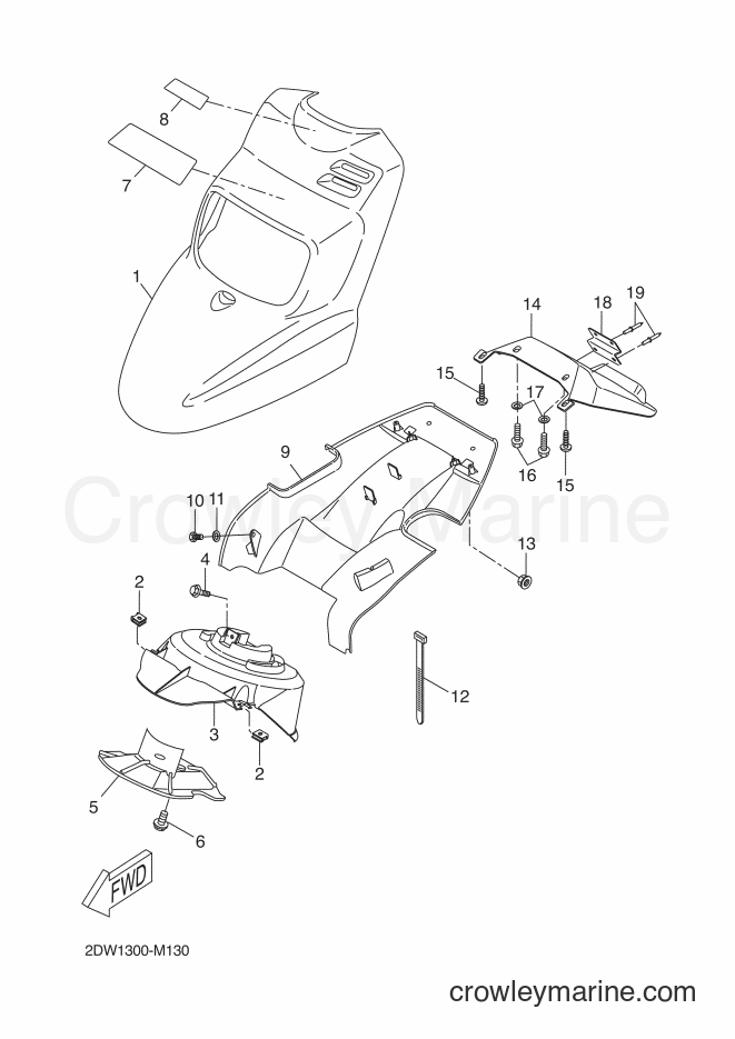 Yamaha Motors CW50E (2DW2) [010] - FRONT FENDER