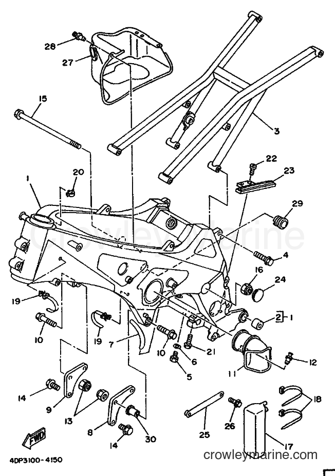1994 Street Bike TZ250 - TZ250 (4DP3) [030] - FRAME