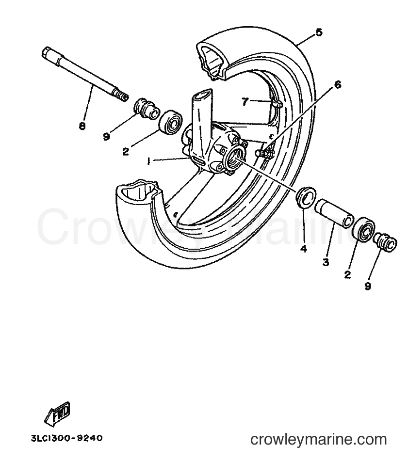 1990 Street Bike TZ250A - TZ250A (3TC1) [030] - FRONT WHEEL
