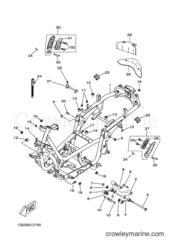 2004 Scooter VP300 - VP300 (1S61) [080] - FRAME