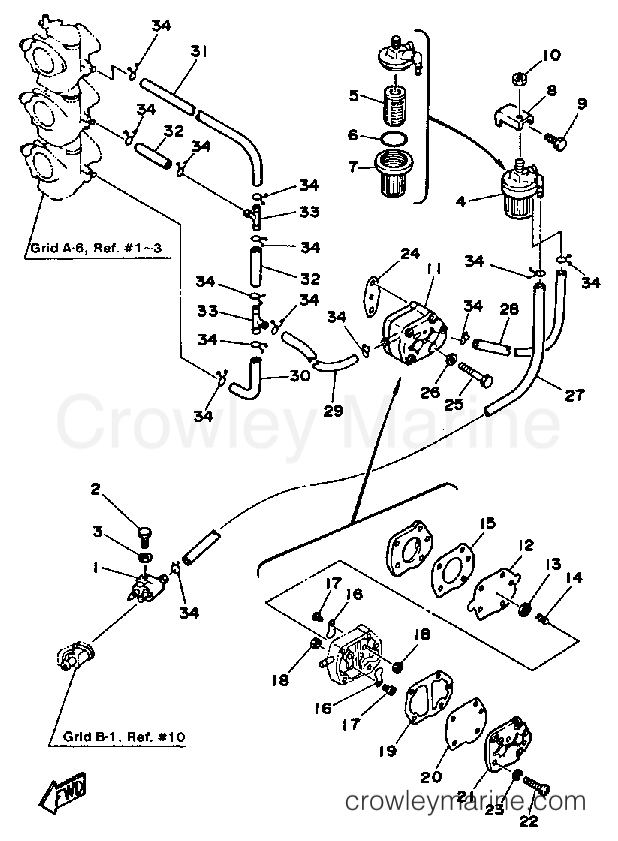 Yamaha Motors 70ETLH - FUEL SYSTEM