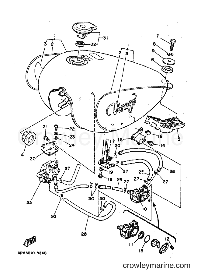 1990 Cruiser XV250 - XV250 (3DN3) [010] - FUEL TANK