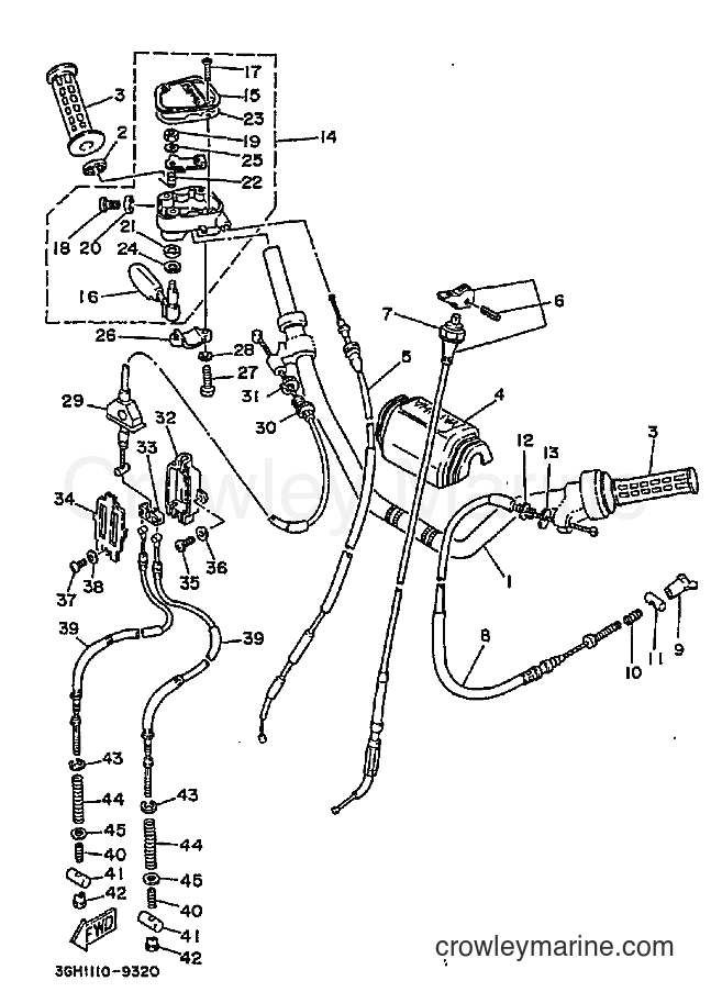1989 ATV YFM250 - YFM250 (3GH2) [020] - STEERING HANDLE & CABLE