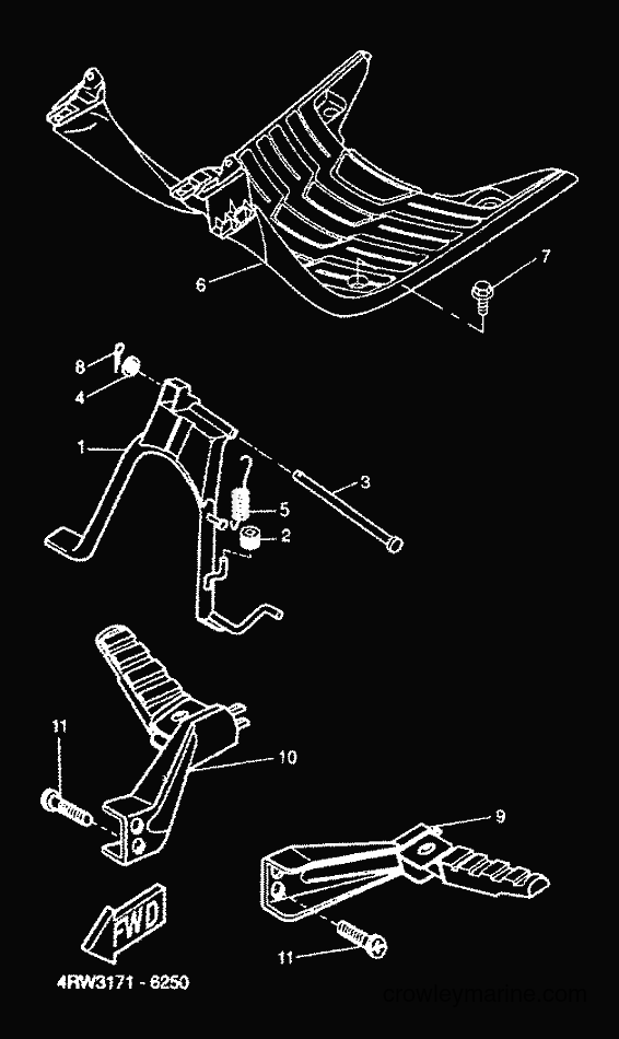 2001 Scooter CW50 - CW50 (5HG9) [030] - STAND & FOOTREST
