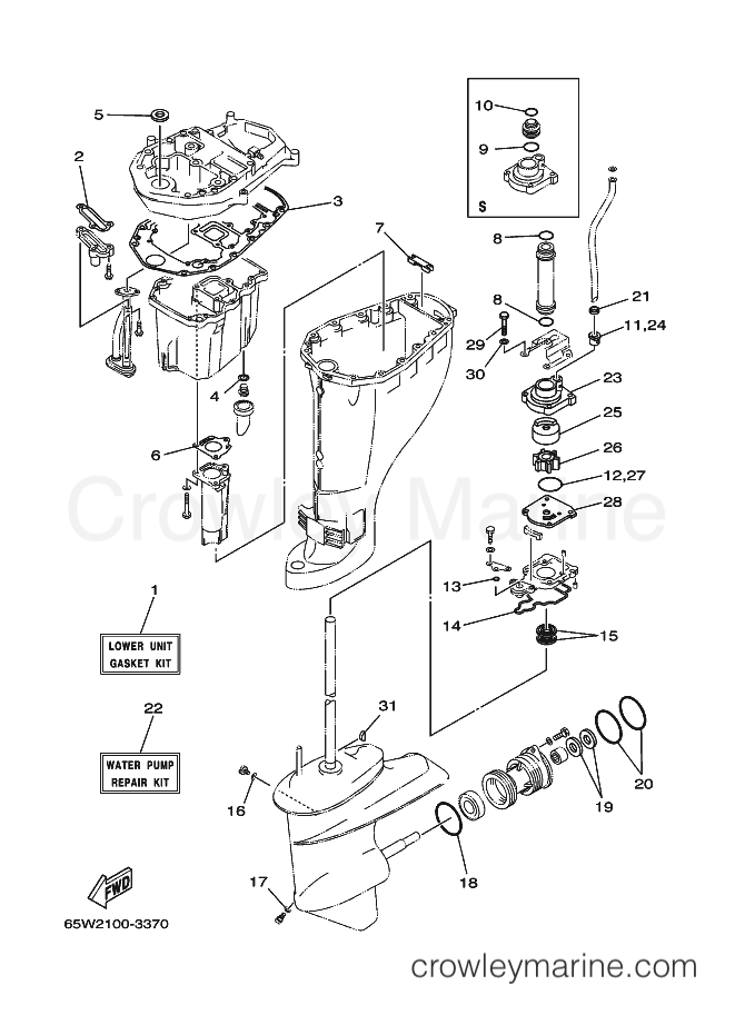 REPAIR KIT 3 - 2007 International 25hp F25A '07 (65W7) [130] | Crowley ...