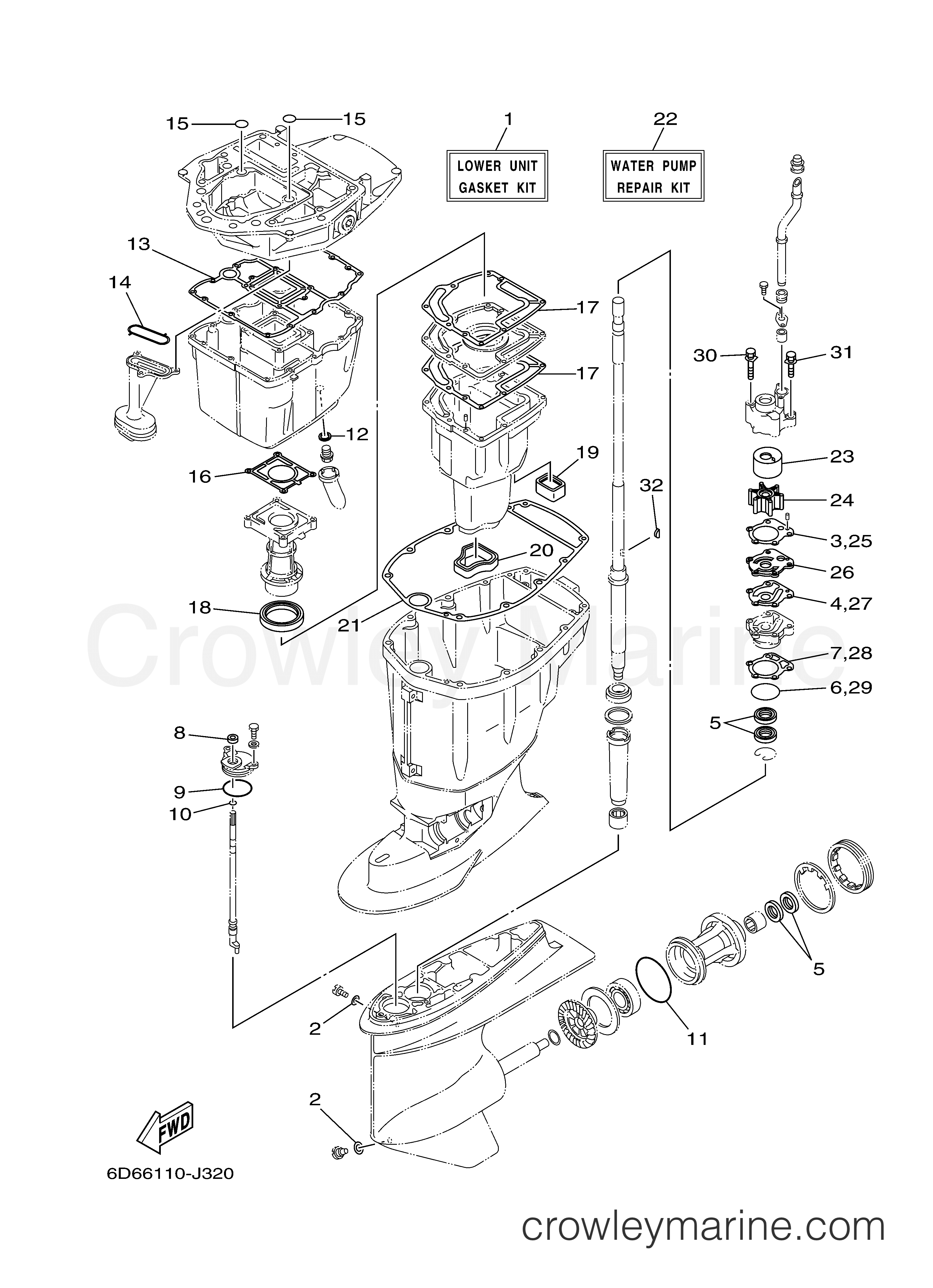 Yamaha Motors F75LA - REPAIR KIT 2