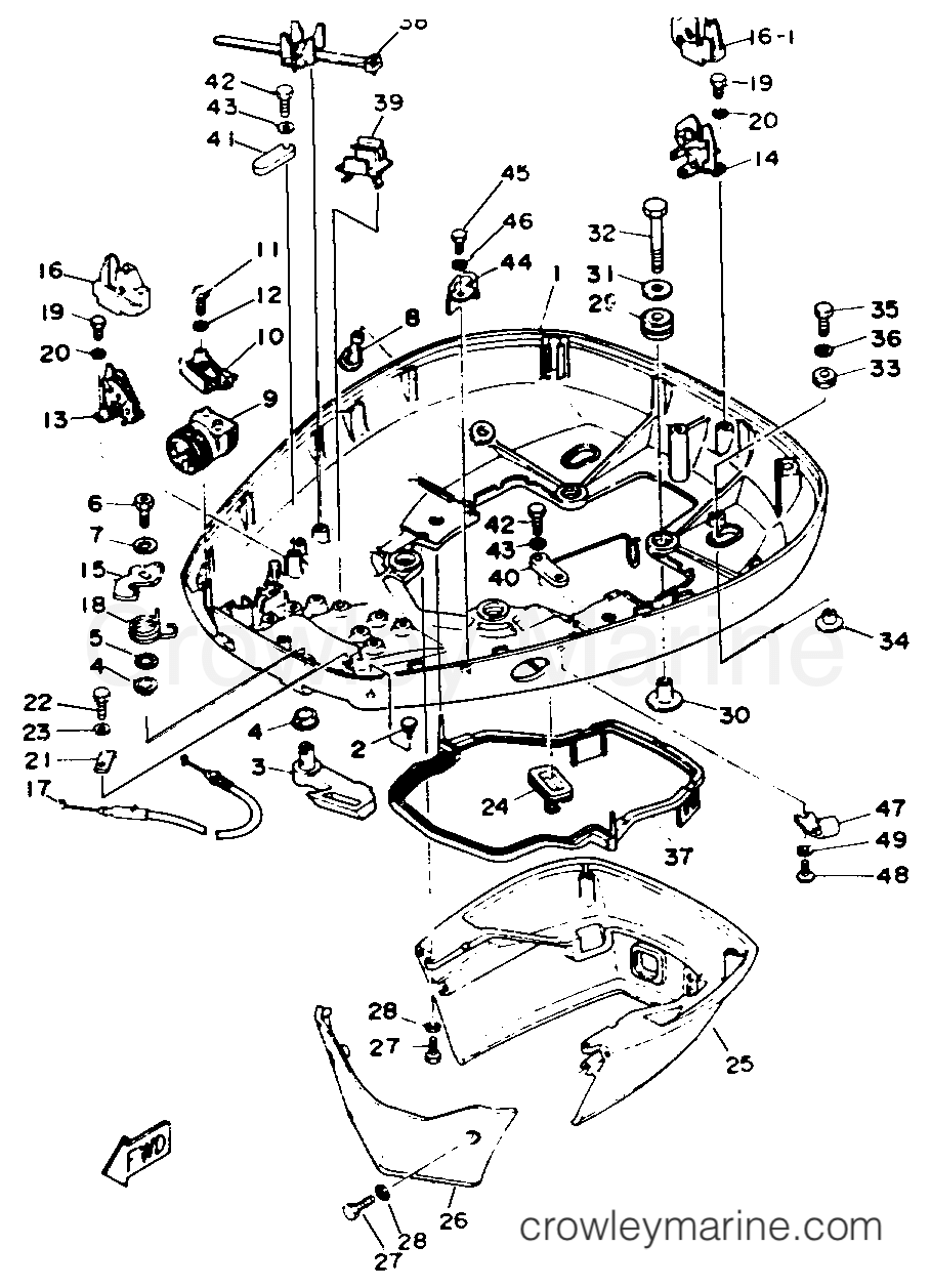 Yamaha Motors 130TXRR - BOTTOM COWLING