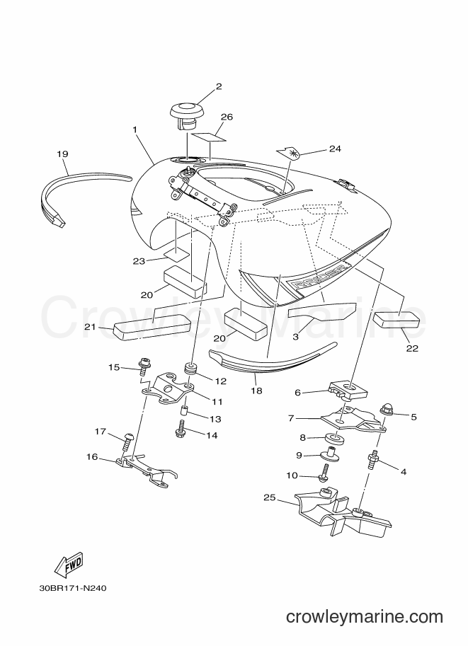 2014 Cruiser XV1900CU - XV1900CU (30BR) [010] - FUEL TANK
