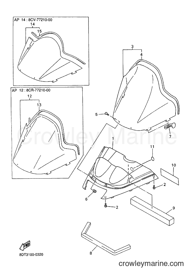 Yamaha Motors VT500 (8CY4) [020] - WINDSHIELD