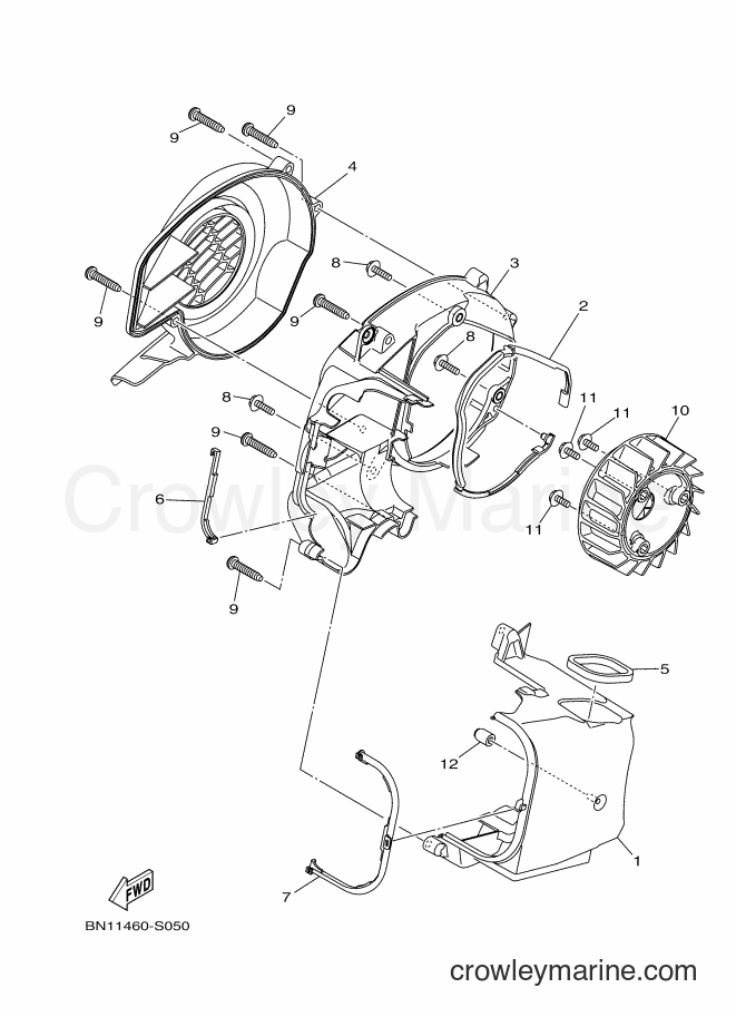 2017 Scooter LNS125-I - LNS125-I (BN11) [010] - AIR SHROUD & FAN