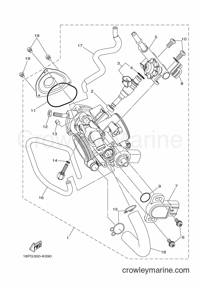 2013 ATV YFZ450R - YFZ450R (18PV) [010] - THROTTLE BODY ASSY 1