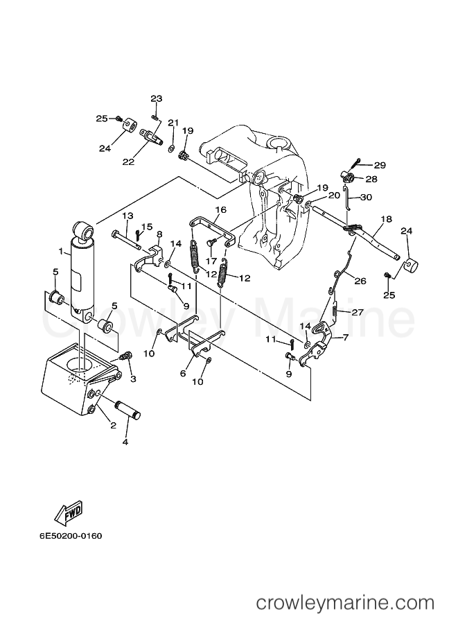 Yamaha Motors 140B (6F30) [020] - BRACKET 3