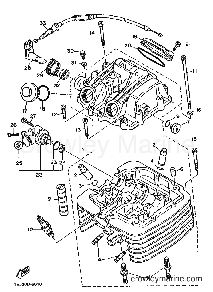 1987 Dirt Bike XT600Z - XT600Z (2RW) [999] - CYLINDER HEAD