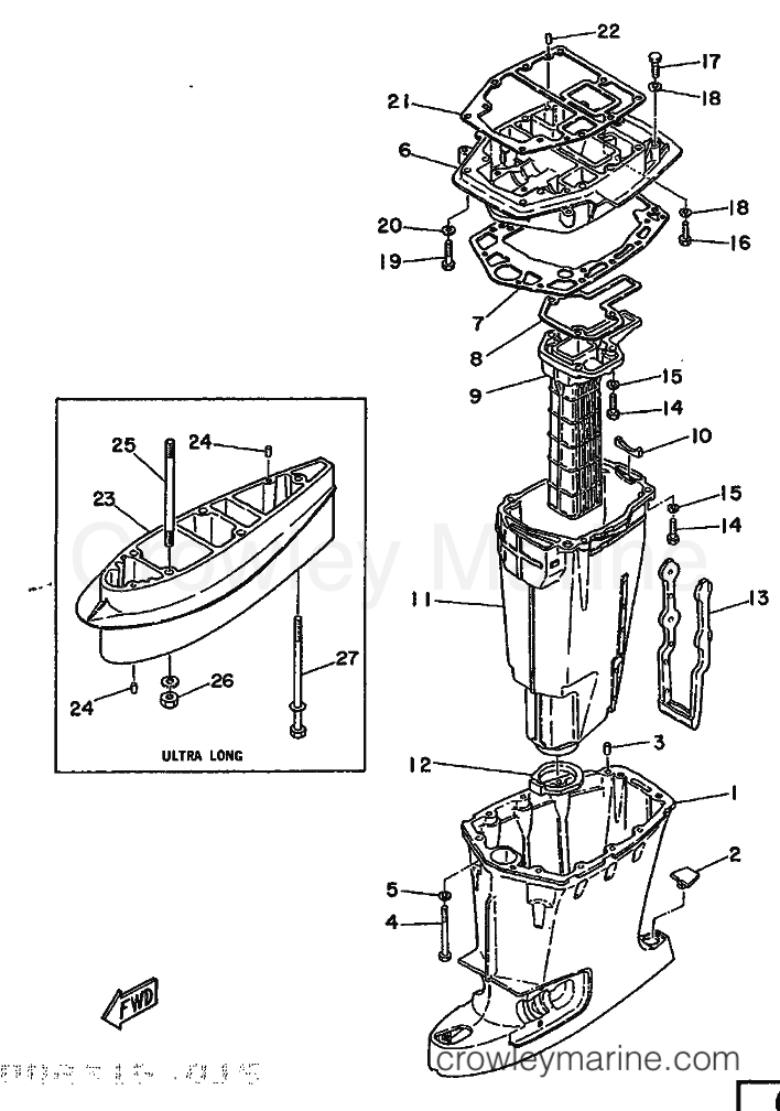 Yamaha Motors 80A (6H0) [999] - UPPER CASING