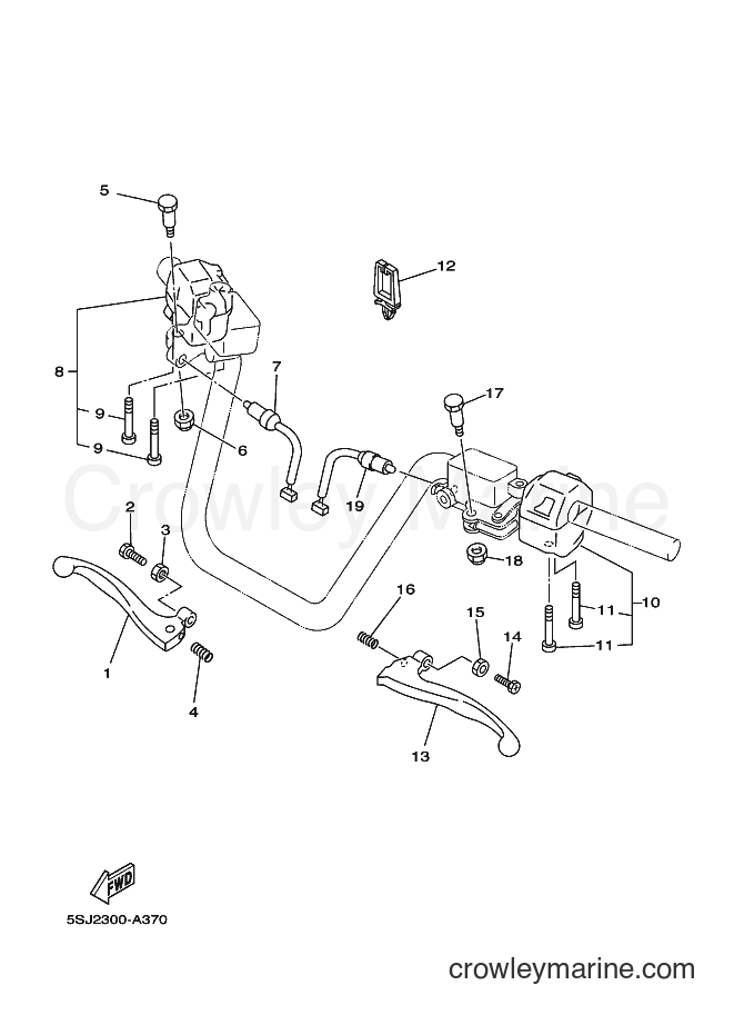 Yamaha Motors YP250 (5SJ2) [090] - HANDLE SWITCH & LEVER