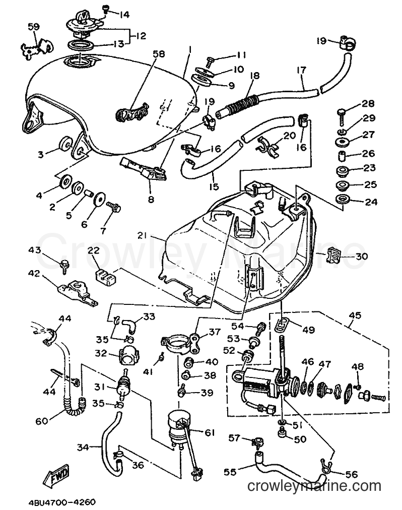 1994 Cruiser XV500 - XV500 (4FT3) [999] - FUEL TANK