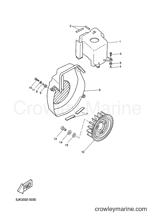 2001 Scooter CW50RS - CW50RS (5JK6) [010] - AIR SHROUD & FAN