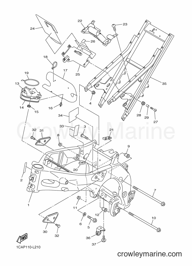 2015 Street Bike FZ1-S - FZ1-S (2DVA) [010] - FRAME