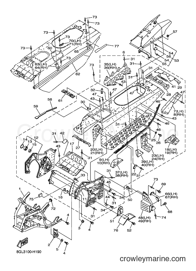 2009 Snowmobile RFX10R - RFX10R (8GL4) [010] - FRAME