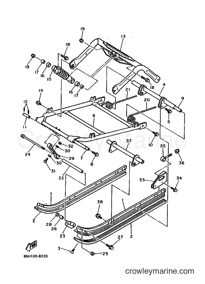 1988 Snowmobile SV80E - SV80E (85H0) [010] - TRACK SUSPENSION 2