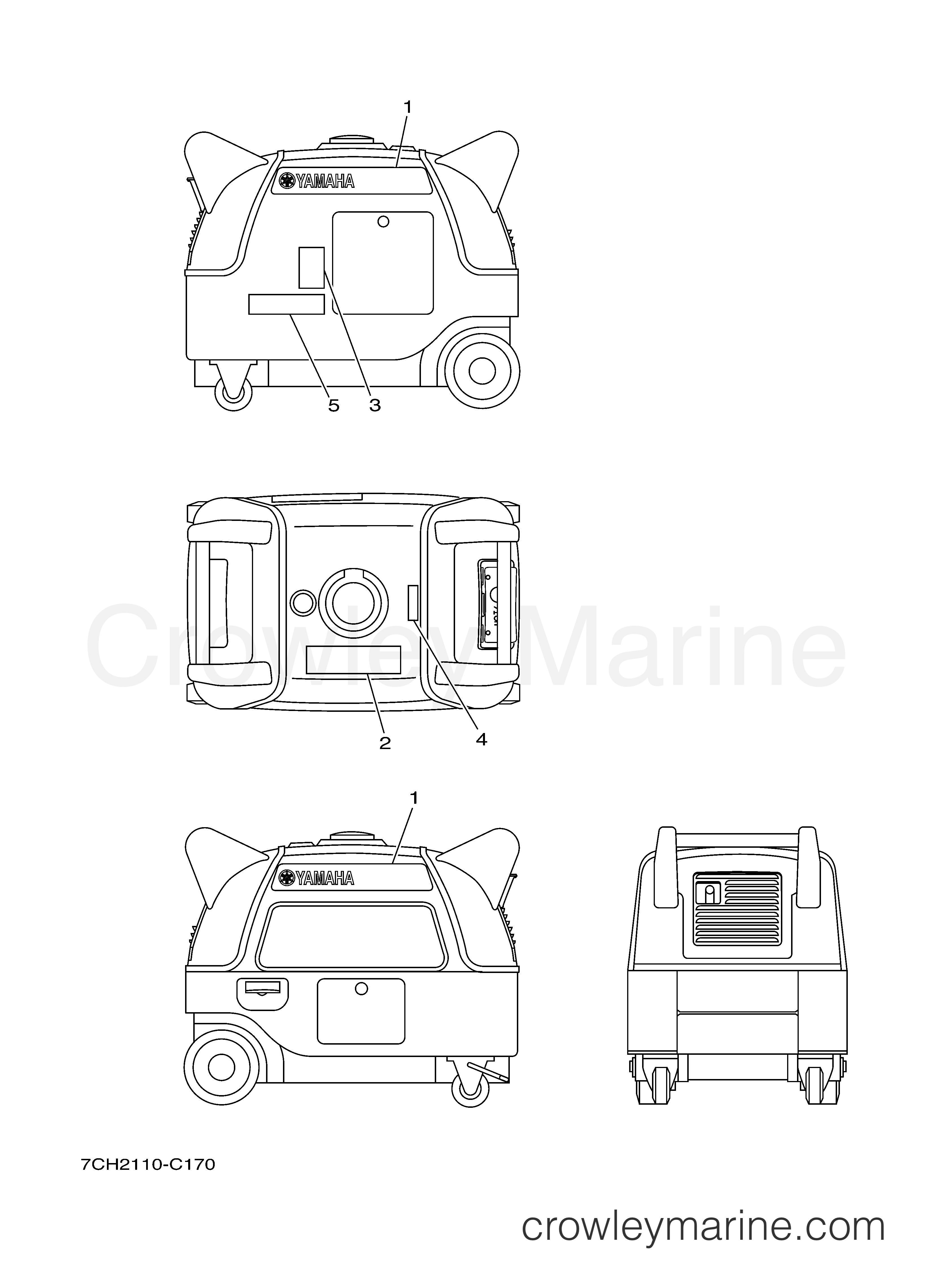 Yamaha Motors EF30ISEBH - LABELS