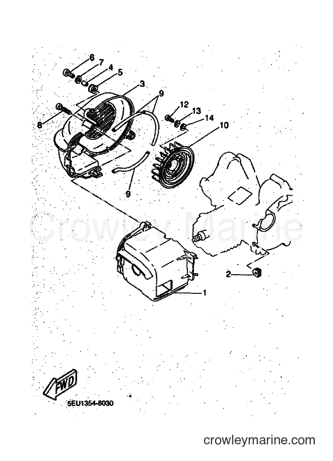 1998 Scooter YH50 - YH50 (5EU5) [010] - AIR SHROUD & FAN