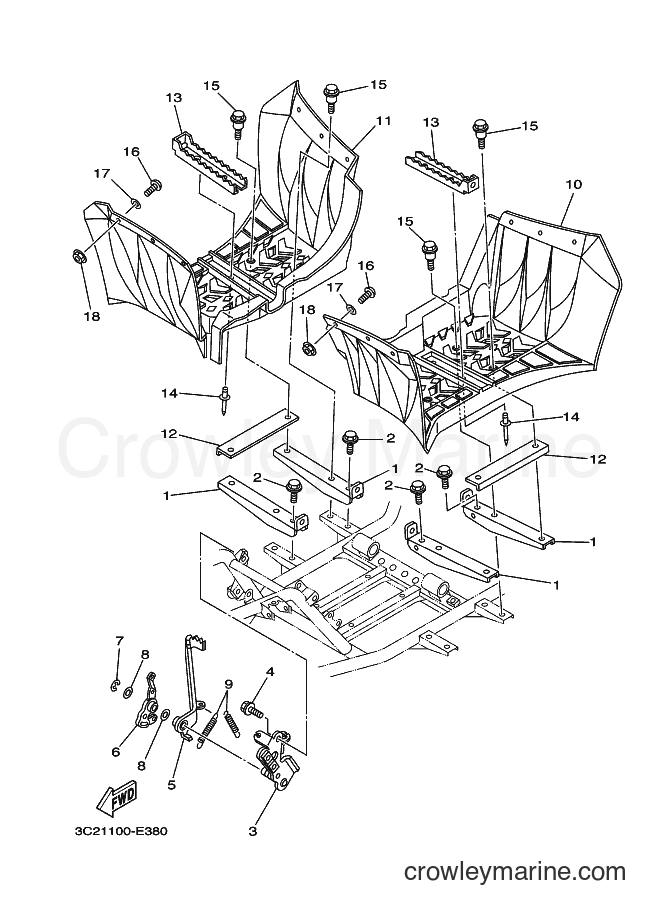 2007 ATV YFM450FAS - YFM450FAS (3C25) [010] - STAND & FOOTREST
