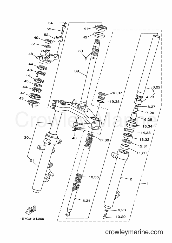 Yamaha Motors CP250 (1B7H) [010] - STEERING